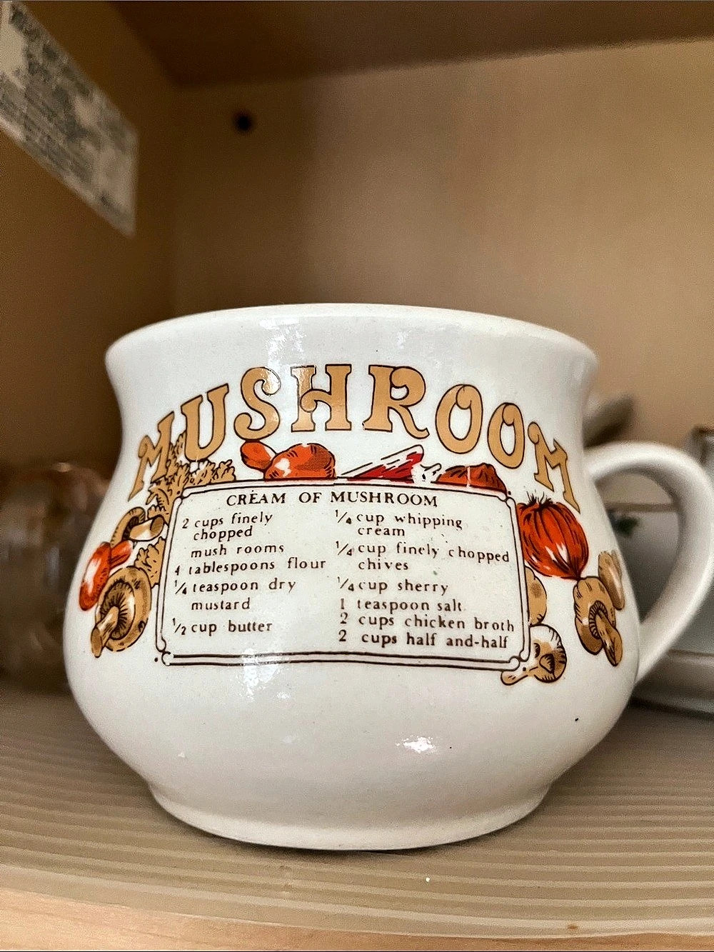 Mushroom Recipe Mug White